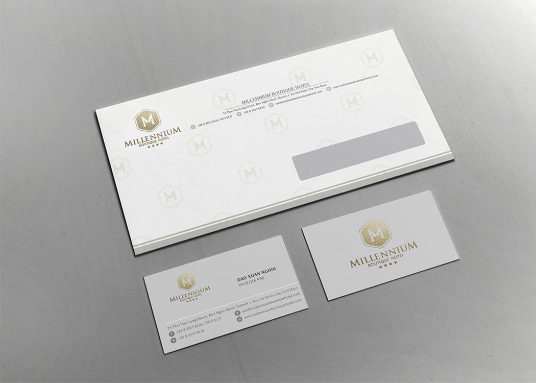 MILLENIUM - Thiết kế nhận diện thương hiệu khách sạn 4 sao Millenium Boutique Hotel